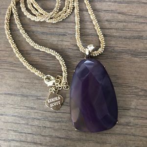 ❌SOLD❌Kendra Scott Purple Agate Sandra Necklace